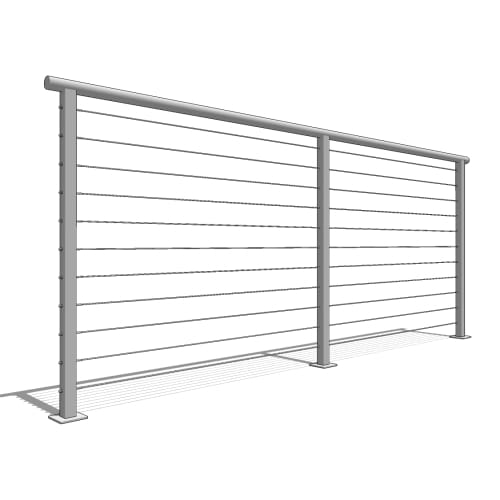 Cable Railing System with Round Top